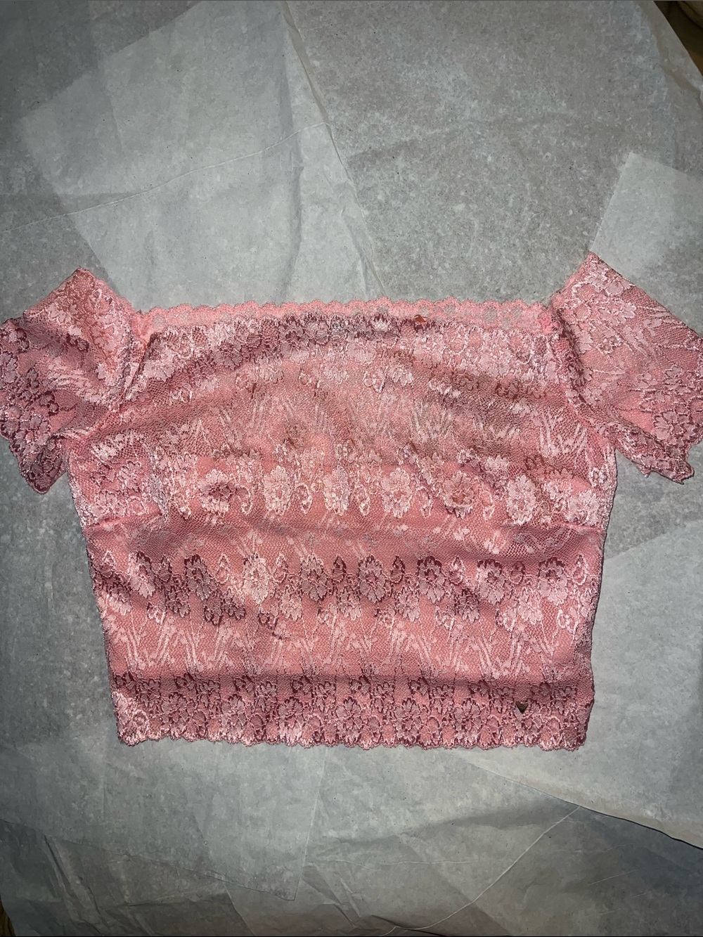 Guess Pink Lace Women's Blouse